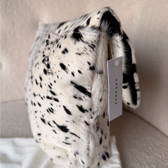 Topshop Handbags - Topshop Monochrome Faux Fur Bag